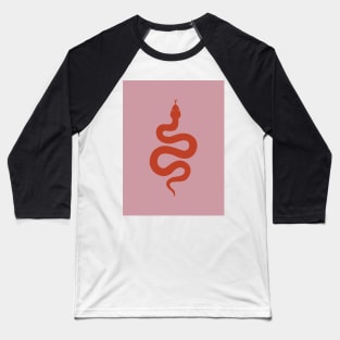 Snake Charm Red & Pink Baseball T-Shirt